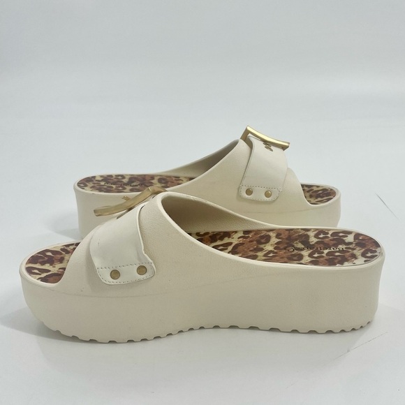 BARETRAPS Leopard Pacey White / Cream Lightweight Platform Slide on Size 8 - Picture 6 of 10